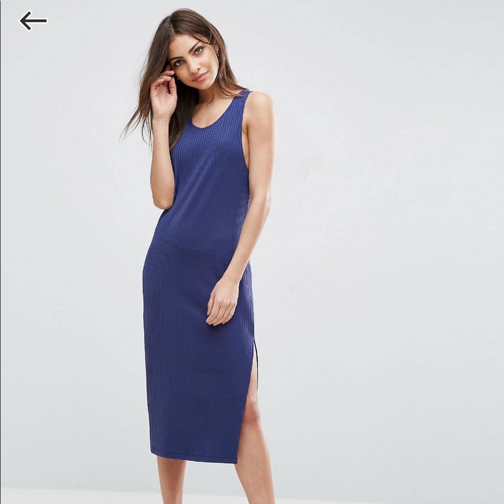 ASOS Ribbed Midi Tank Dress